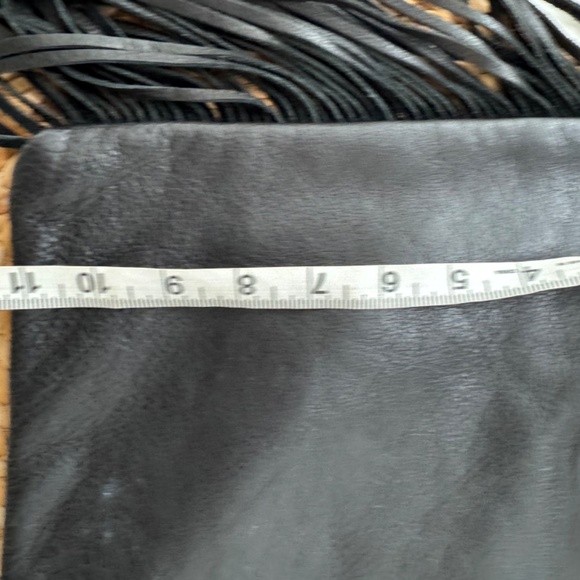 Mcfadin Vintage Handmade Leather Fringe Black Crossbody Bag - Picture 6 of 9